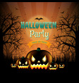 halloween party card vector image vector image