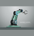 machine robotic robot arm hand factory vector image vector image