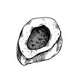 slice of big marrowbone with meat sketch cooked vector image vector image