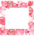background with balloons and hearts vector image