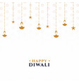 clean white background with hanging diya vector image vector image