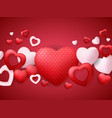 happy valentines day card with heart vector image