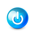power button blue icon start symbol vector image