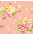 seamless floral shabby chic background vector image vector image