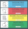 services web banner templates set vector image