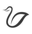 swan icon template vector image vector image