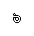 black letter b outline logo vector image vector image