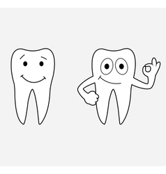 Teeth pattern tooth dental cartoon kids Royalty Free Vector