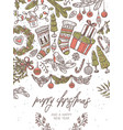 christmas festive greeting card vector image