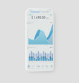 clean mobile ui design concept trendy vector image vector image