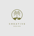 palm tree logo design template vector image
