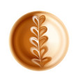 realistic latte art vector image