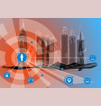 connected symbol and icos vector image vector image