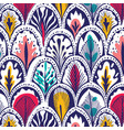 exotic feather pattern vector image vector image
