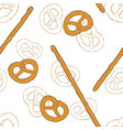 hand drawn snack pretzel vintage vector image