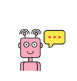 love messages through chatbot icon vector image vector image