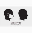 man silhouette icon on white background vector image