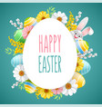 happy easter greeting vector image vector image