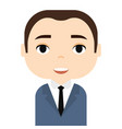 man avatar with smiling faces male cartoon vector image vector image