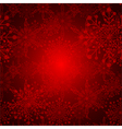 red christmas snowflake background vector image