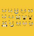 comic face expressions set vector image