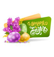 easter label vector image