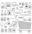 grocery store digital stamps vector image vector image