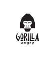 head modern angry gorilla logo design graphic vector image