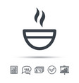 tea cup icon hot coffee drink sign vector image