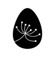 black egg silhouette vector image