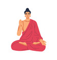 gautama buddha indian god teacher of buddhism vector image vector image