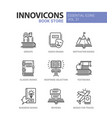book store - modern color single line icons vector image