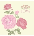 invitation with roses vector image