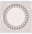 round floral vintage frame vector image