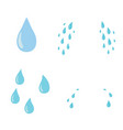 tears set drop flat cartoon character vector image vector image