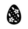 black egg silhouette vector image