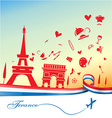 france holiday background vector image vector image
