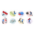 isometric credit composition set vector image vector image