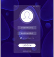 login sign in form mobile app interface design vector image