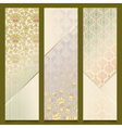 vintage banners retro pattern design set vector image
