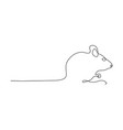 one line mouse head design silhouette logo vector image