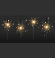 realistic sparkler party and birthday firework vector image