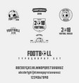 set of football soccer - badge logo and font vector image