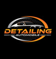 automotive and mobile detailing logo design vector image