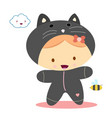 bacat kawaii vector image vector image