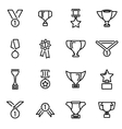 line trophy and awards icon set vector image vector image