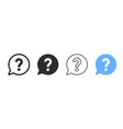 question mark set of isolated icons help sign vector image
