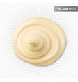 round drop of mayonnaise vector image