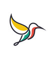 hummingbird logo design template vector image vector image