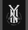 new york city emblem vintage style on a dark vector image vector image